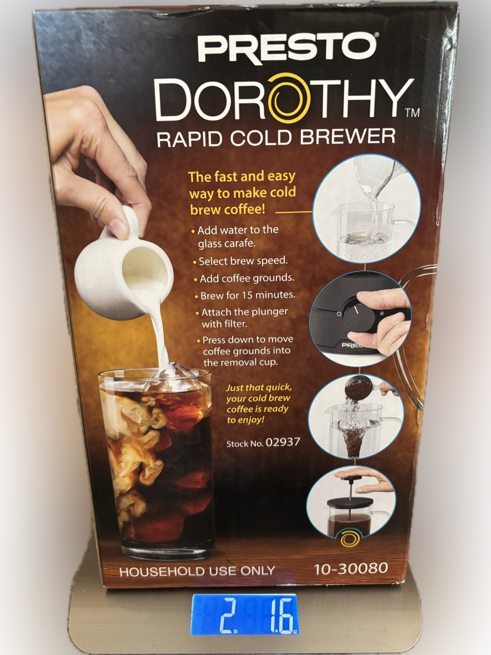 PRESTO DOROTHY RAPID COLD BREWER Coffee maker  brand new in box